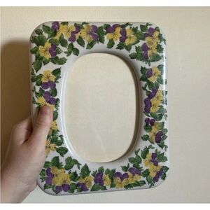 Hand painted floral picture frame